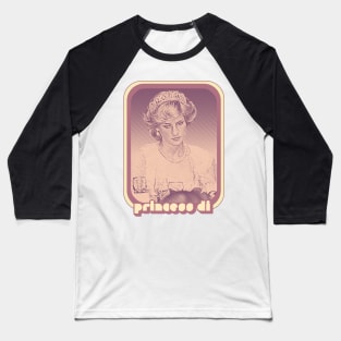 Princess Diana /// Retro Style Fan Design Baseball T-Shirt
